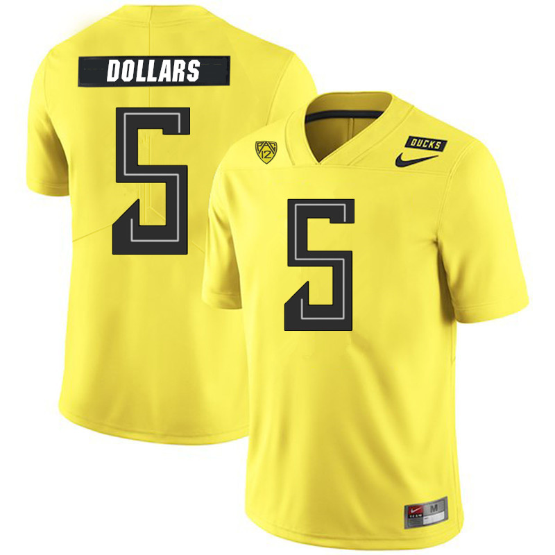 Men #5 Sean Dollars Oregon Ducks College Football Jerseys Sale-Yellow
